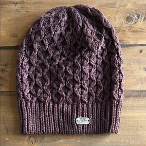 Nike Plum Cable Knit Beanie